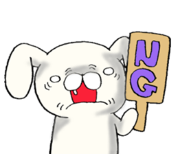 Everyday lazy rabbit sticker #9358970