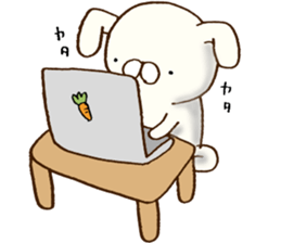 Everyday lazy rabbit sticker #9358975