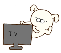 Everyday lazy rabbit sticker #9358976