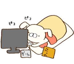 Everyday lazy rabbit sticker #9358978