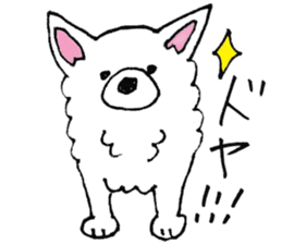 white dog's life- happy- sticker #9360054