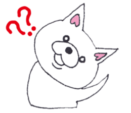 white dog's life- happy- sticker #9360072