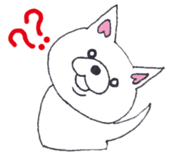 white dog's life- happy- sticker #9360072