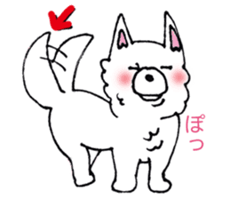 white dog's life- happy- sticker #9360075