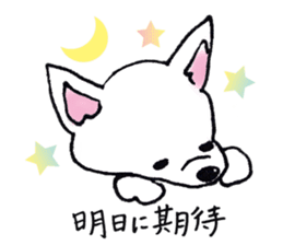 white dog's life- happy- sticker #9360076