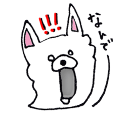 white dog's life- happy- sticker #9360078