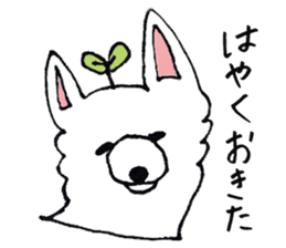 white dog's life- happy- sticker #9360080