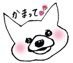white dog's life- happy- sticker #9360081