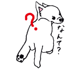 white dog's life- happy- sticker #9360085