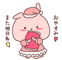 Couple stickers Girl's side:Pink Rabbit! sticker #9361570