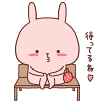 Couple stickers Girl's side:Pink Rabbit! sticker #9361579