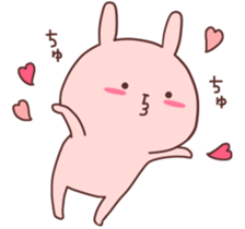 Couple stickers Girl's side:Pink Rabbit! sticker #9361586