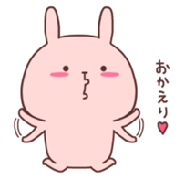 Couple stickers Girl's side:Pink Rabbit! sticker #9361602