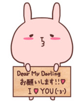 Couple stickers Girl's side:Pink Rabbit! sticker #9361606