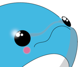 Dolphin Koo-chan<everyday conversation3> sticker #9361624