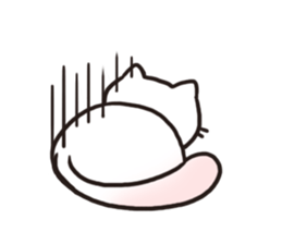 Cute white cat is Nyanko sticker #9363939