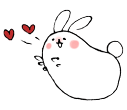 White rabbit san sticker #9364248