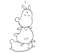 White rabbit san sticker #9364250