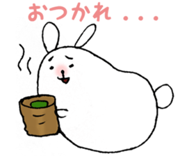 White rabbit san sticker #9364251