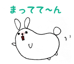 White rabbit san sticker #9364255