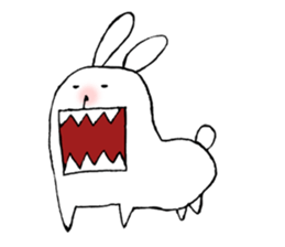 White rabbit san sticker #9364257