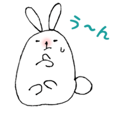 White rabbit san sticker #9364258