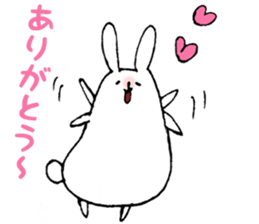 White rabbit san sticker #9364262