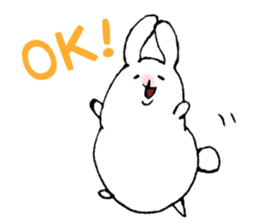 White rabbit san sticker #9364264