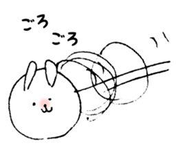 White rabbit san sticker #9364269