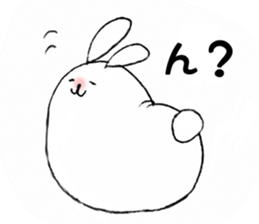 White rabbit san sticker #9364278