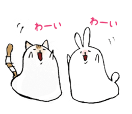 White rabbit san sticker #9364281