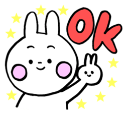 Happy and fickle rabbit HAPIUSA sticker #9364568