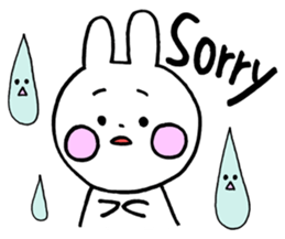 Happy and fickle rabbit HAPIUSA sticker #9364571