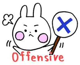 Happy and fickle rabbit HAPIUSA sticker #9364572