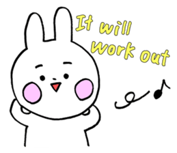 Happy and fickle rabbit HAPIUSA sticker #9364573