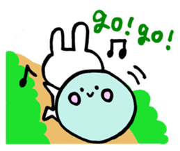 Happy and fickle rabbit HAPIUSA sticker #9364574