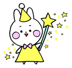 Happy and fickle rabbit HAPIUSA sticker #9364576
