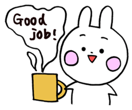 Happy and fickle rabbit HAPIUSA sticker #9364578