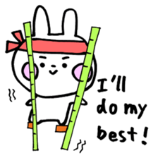 Happy and fickle rabbit HAPIUSA sticker #9364579