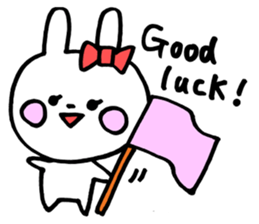 Happy and fickle rabbit HAPIUSA sticker #9364580