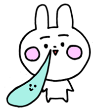 Happy and fickle rabbit HAPIUSA sticker #9364585