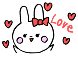 Happy and fickle rabbit HAPIUSA sticker #9364589