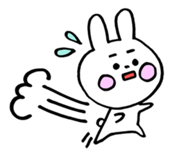 Happy and fickle rabbit HAPIUSA sticker #9364591