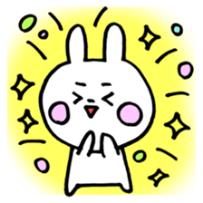 Happy and fickle rabbit HAPIUSA sticker #9364592