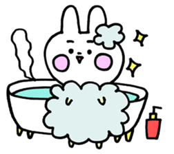 Happy and fickle rabbit HAPIUSA sticker #9364593