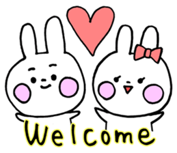 Happy and fickle rabbit HAPIUSA sticker #9364595