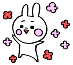 Happy and fickle rabbit HAPIUSA sticker #9364599