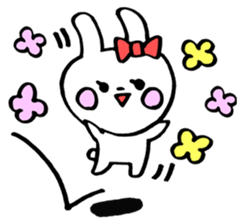 Happy and fickle rabbit HAPIUSA sticker #9364600