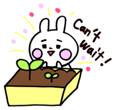Happy and fickle rabbit HAPIUSA sticker #9364601