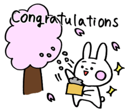 Happy and fickle rabbit HAPIUSA sticker #9364603
